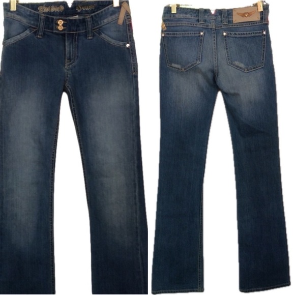 💜💜TWISTED HEART  BLING JEANS 26 X 35 - Picture 16 of 17